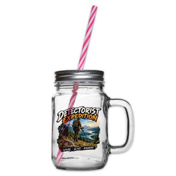 Detektorist-Expedition-Metalldetektor-Abenteuer - Henkelglas mit Schraubdeckel - Klar - Rechts