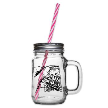 Barista Kaffee-Duftbeutel Koffein-Humor-Geschenk - Henkelglas mit Schraubdeckel - Klar - Rechts
