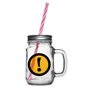 Achtung - Henkelglas mit Schraubdeckel - Klar - Rechts