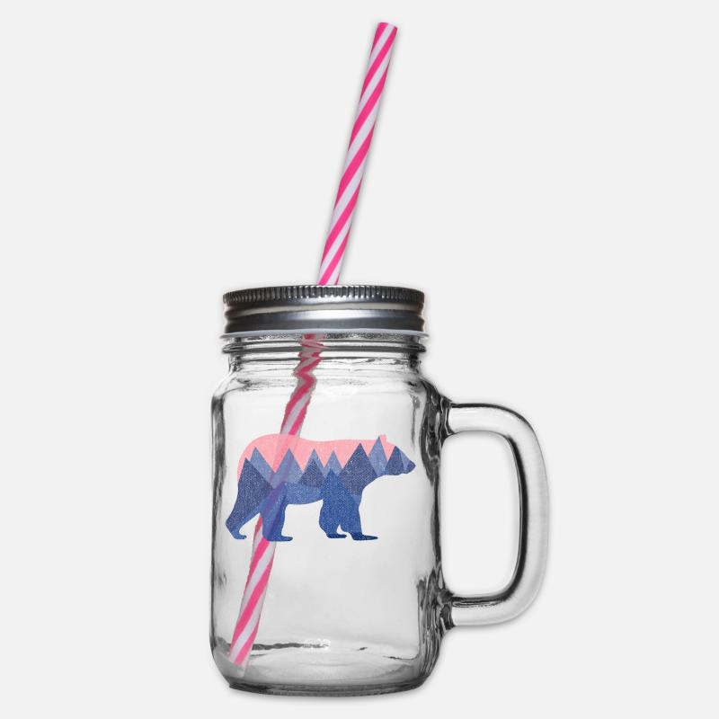 mountain bear - Bocal à boisson - transparent