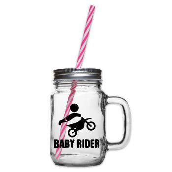 Baby Rider  - Henkelglas mit Schraubdeckel - Klar - Rechts