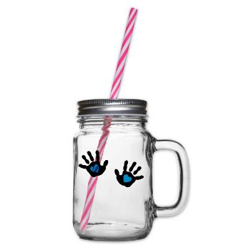 Bébé mains - cœur - Bocal à boisson - transparent - Droite