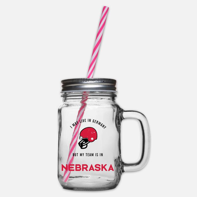 Nebraska - Henkelglas mit Schraubdeckel - Klar