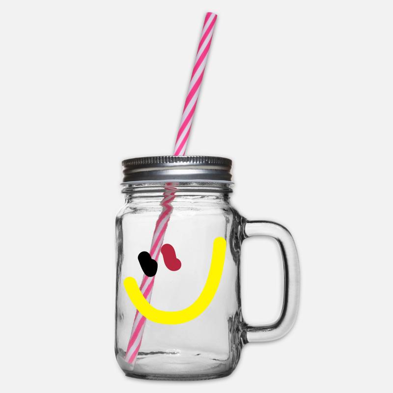 EM2018 DE (Smiley) - Henkelglas mit Schraubdeckel - Klar