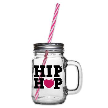 hiphop - Glass jar with handle and screw cap - clear - Right