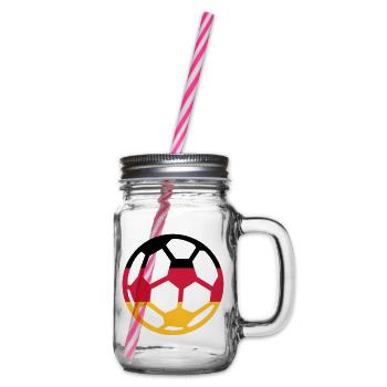 Deutschland Fußball - Henkelglas mit Schraubdeckel - Klar - Rechts
