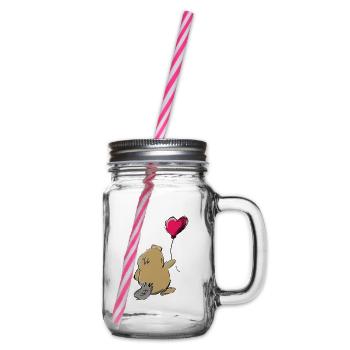 platypus - Glass jar with handle and screw cap - clear - Right