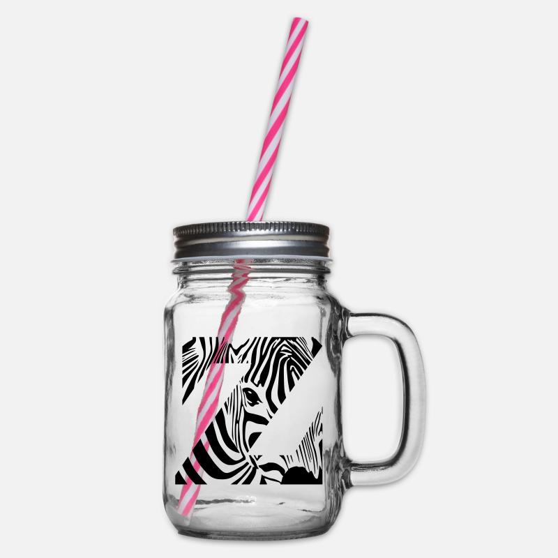 Zebra Mix Mono Black - Bocal à boisson - transparent