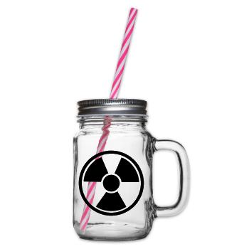 Atom kern energie nuclear - Henkelglas mit Schraubdeckel - Klar - Rechts