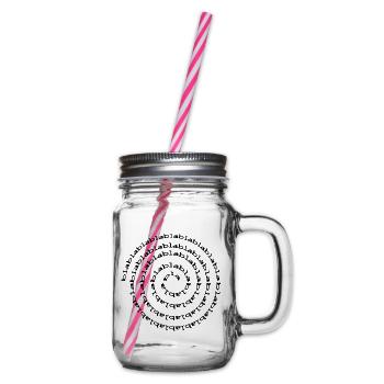 Blablabla - Glass jar with handle and screw cap - clear - Right