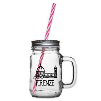 Florence - Glass jar with handle and screw cap - clear - Right