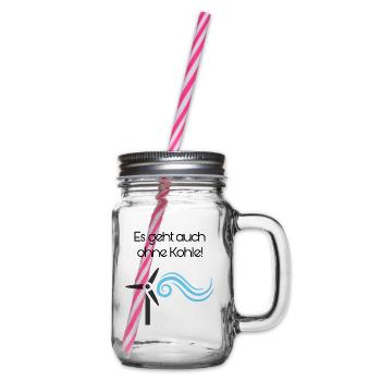 wind energy - Glass jar with handle and screw cap - clear - Right