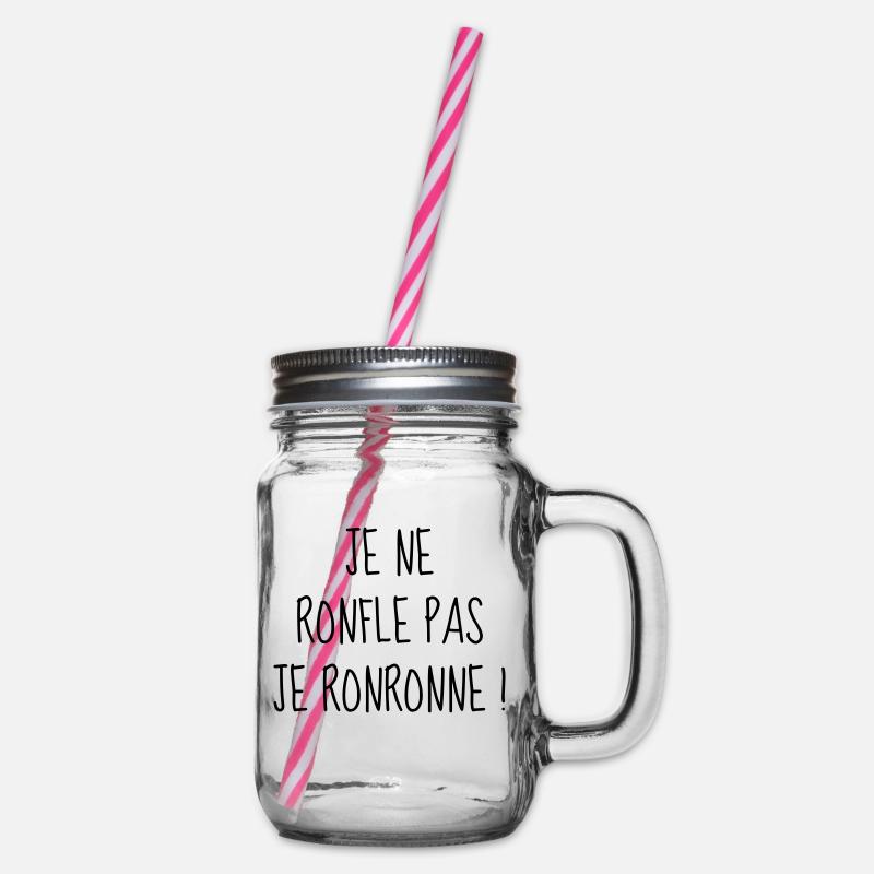 Ronfler - Ronfleur - Ronfleuse - Citation - Humour - Bocal à boisson - transparent