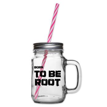 Né pour être root. Administrateurs informatiques, admin, nerds - Bocal à boisson - transparent - Droite