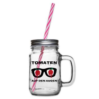 tomates sur les yeux - Bocal à boisson - transparent - Droite