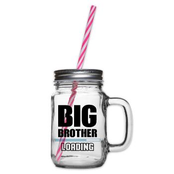 big brother loading 2 - Henkelglas mit Schraubdeckel - Klar - Rechts
