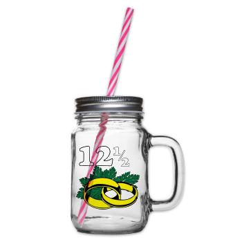 Parsley Wedding , 12,5 Years Wedding Anniversary (25) - Glass jar with handle and screw cap - clear - Right