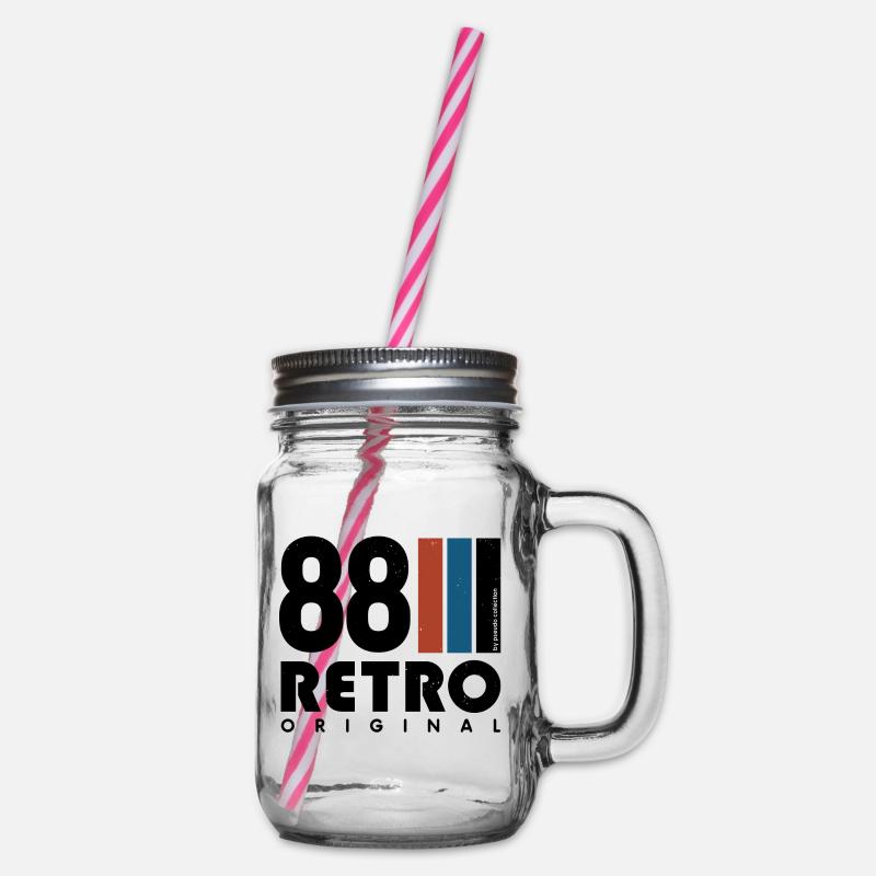 Retro 88 Pseudo - Henkelglas mit Schraubdeckel - Klar