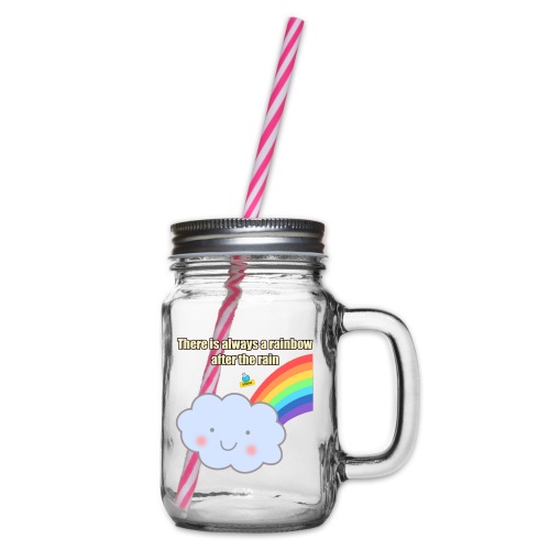 Bubbly! Rainbow - Boccale con coperchio avvitabile