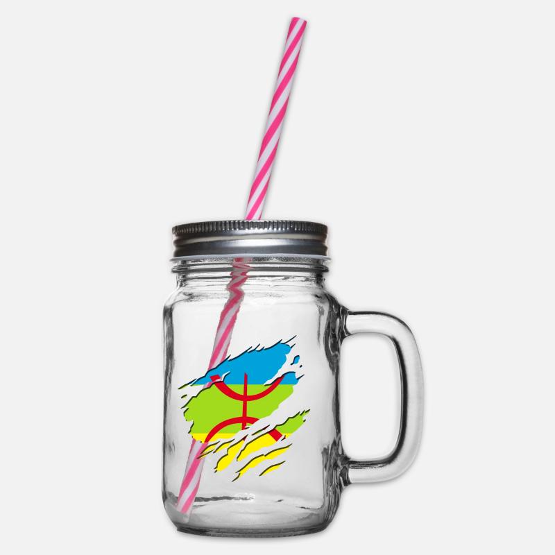 Amazigh flag (Amazigh inside) - Bocal à boisson - transparent