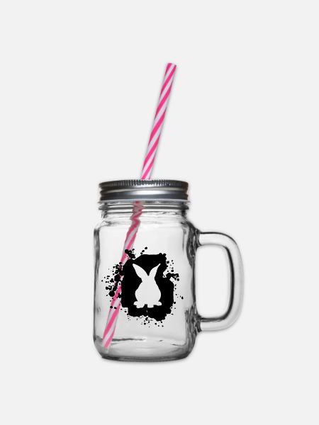 Hase Kaninchen - Henkelglas mit Schraubdeckel - Klar