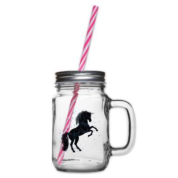 Unicorn - Glass jar with handle and screw cap - clear - Right