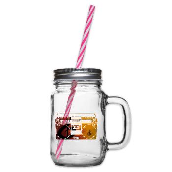 Music radio - Glass jar with handle and screw cap - clear - Right