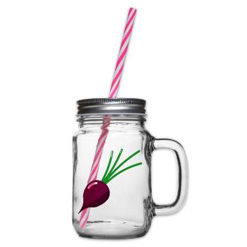 Turnip - Illustration - Glass jar with handle and screw cap - clear - Right