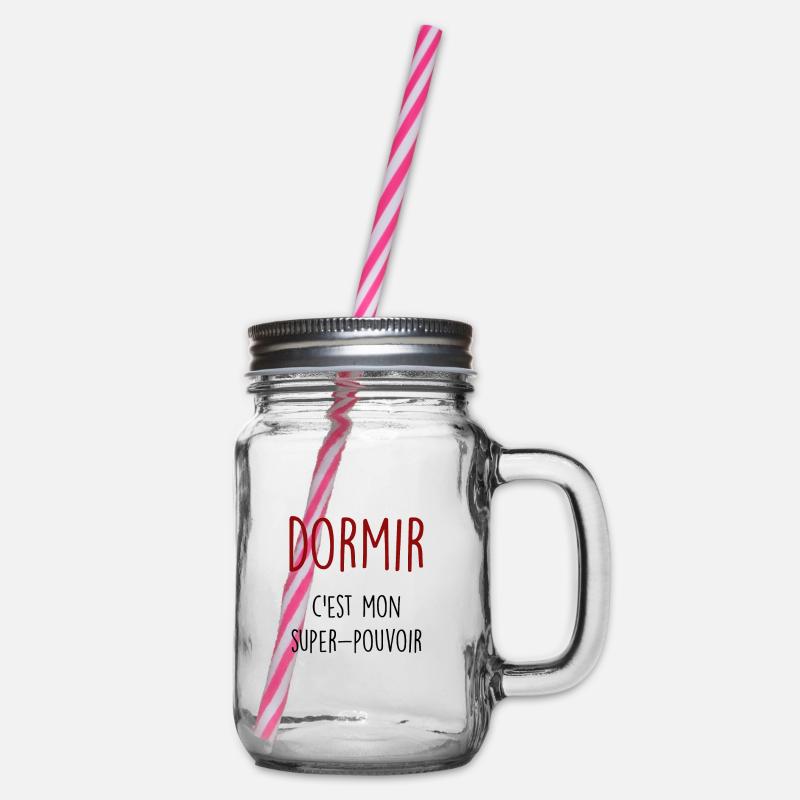 dormir c'est mon super pouvoir - Bocal à boisson - transparent
