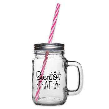 Bientôt Papa idée cadeau fête des pères futur papa - Bocal à boisson - transparent - Droite