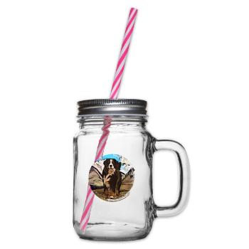 Berner Berghund - Henkelglas mit Schraubdeckel - Klar - Rechts
