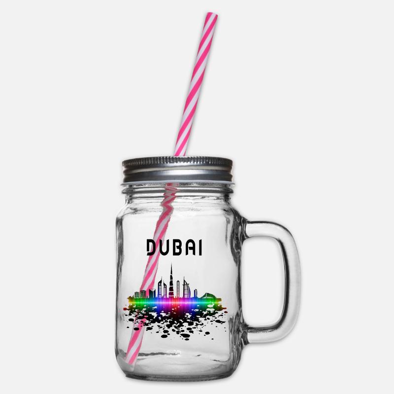 Dubai Skyline Splash Design / Cadeau - Bocal à boisson - transparent