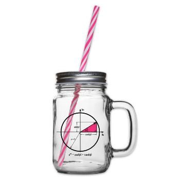 Euler's formula in the unit circle - Glass jar with handle and screw cap - clear - Right