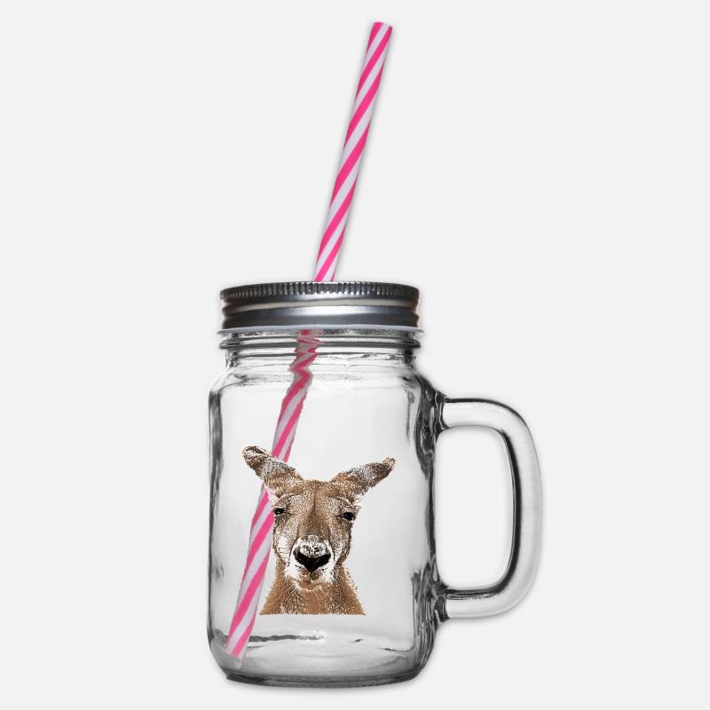 Känguru really - Henkelglas mit Schraubdeckel - Klar