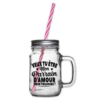 Veux Tu Être Mon Parrain D'amour Annonce Grossesse - Bocal à boisson - transparent - Droite