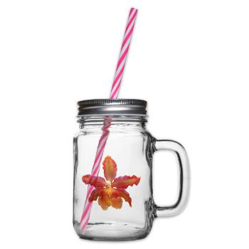 Orchid Flower, Orchid Vine, Orchid Flower - Glass jar with handle and screw cap - clear - Right