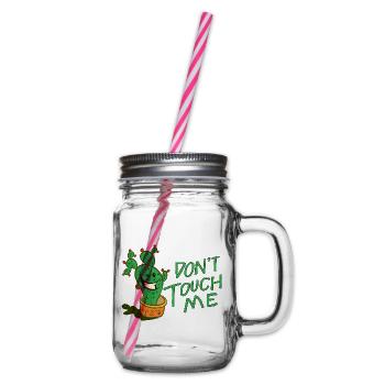 Drôle de jardinier de cactus disant ne me touche pas - Bocal à boisson - transparent - Droite