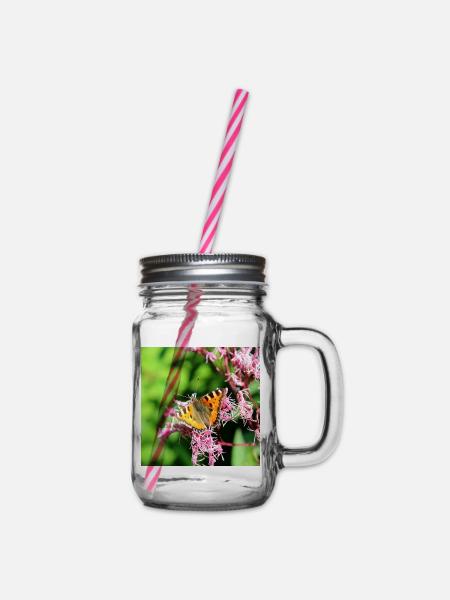 Schmetterlinge - Henkelglas mit Schraubdeckel - Klar