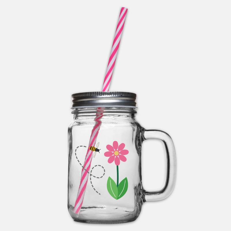 La Fleur et l'abeille - Bocal à boisson - transparent