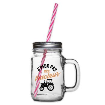 J'Peux Pas J'Ai Tracteur - Bocal à boisson - transparent - Droite