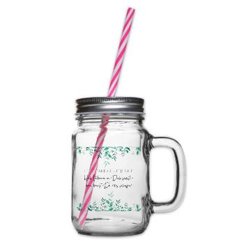 Glücksbringer - Mutmacher Geschenk - Henkelglas mit Schraubdeckel - Klar - Rechts