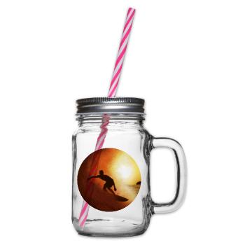 Surf sur les vagues - Bocal à boisson - transparent - Droite