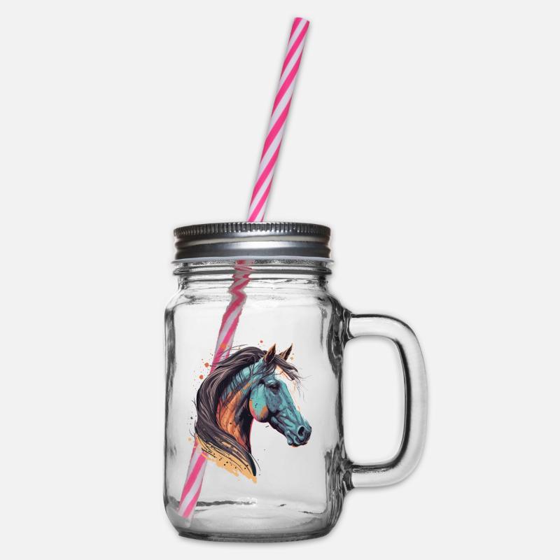 Illustration de cheval - Bocal à boisson - transparent