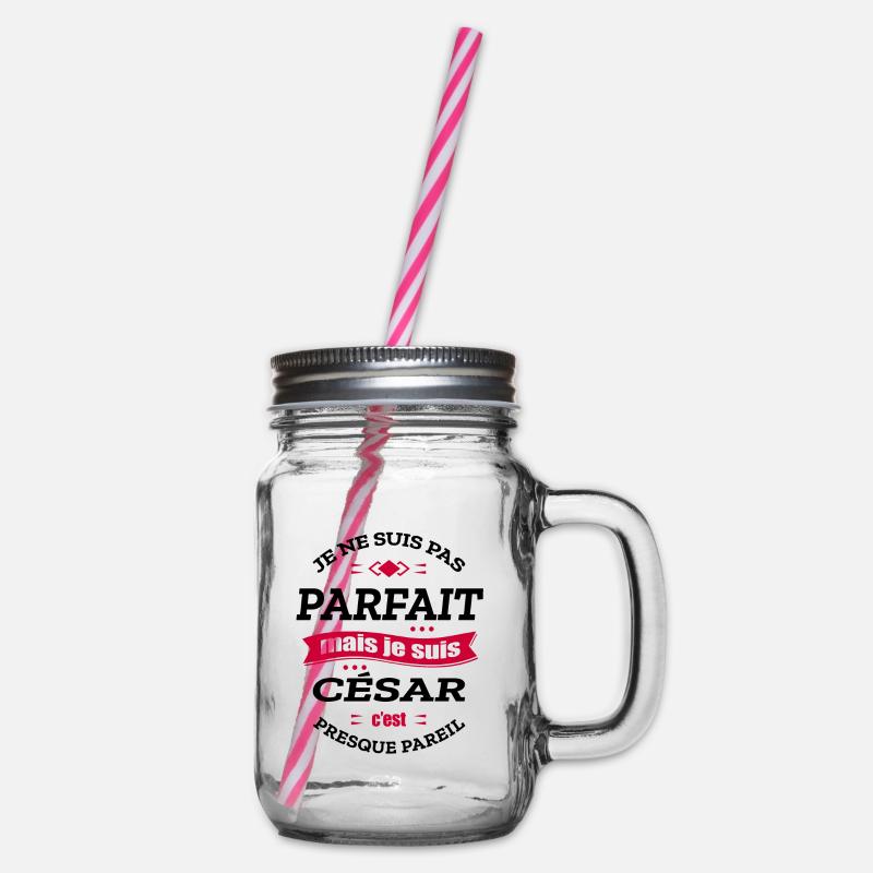 CÉSAR PARFAIT - PRENOM CÉSAR - Bocal à boisson - transparent
