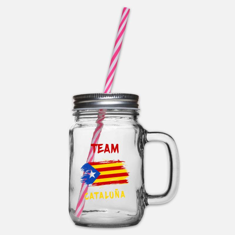 Design du drapeau de l'équipe de Catalogne - Bocal à boisson - transparent