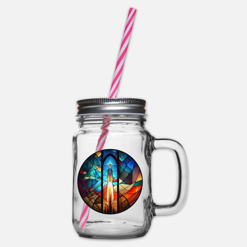 Lancement de fusée spatiale Kirchenglass Buntglass - Bocal à boisson - transparent