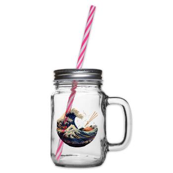 Große Kanagawa japanische Ramen - Henkelglas mit Schraubdeckel - Klar - Rechts