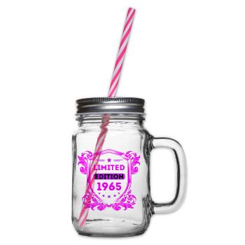 1965 - Glass jar with handle and screw cap - clear - Right