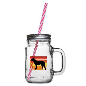 Cao De Castro Laboreiro Dog Silhouette Retro Sun - Bocal à boisson - transparent - Droite