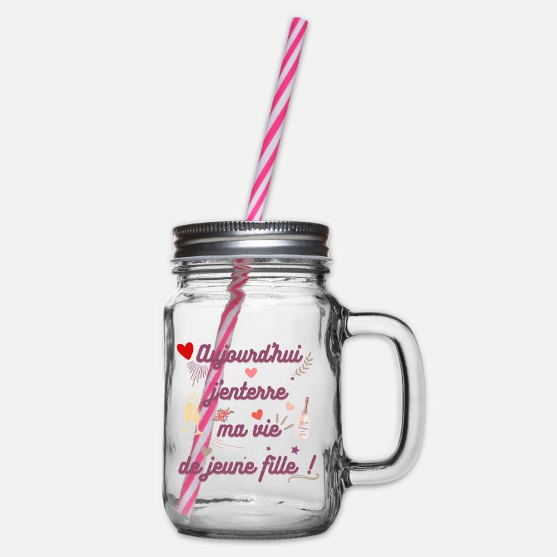 EVJF future mariée. Enterrement vie célibataire - Bocal à boisson - transparent